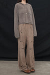 Mutedance 24 Autumn and Winter Loose Silk Cashmere Flower Dye Trousers MD-MD24FW52-CELADON MD24FW50